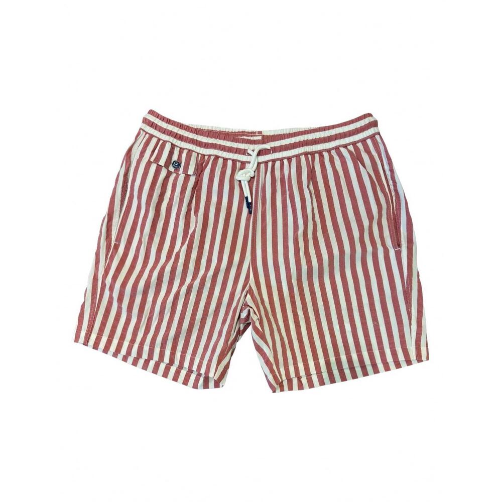 NEW TIKI men's bengal stripe swim shorts in red